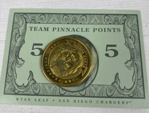 1998 Pinnacle Mint Team Pinnacle Points 5 Ryan Leaf  Gold Steve Young Token Coin - Picture 1 of 3