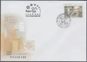 HÚNGARY SC # 4100 FDC DE EDWARD TELLER, FÍSICO JUDÍO HÚNGARO AMERICANO - Imagen 1 de 1
