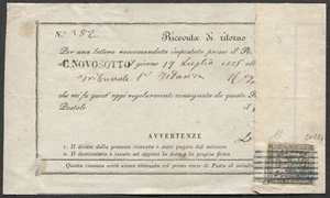 MODENA - 1855 ricevuta di ritorno di Castelnovo di Sotto del 17.7.55 - (37/FM23) - Picture 1 of 2