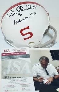JIM PLUNKETT AUTOGRAPHED CUSTOM MINI HELMET STANFORD CARDINALS HEISMAN 1970 JSA - Picture 1 of 6