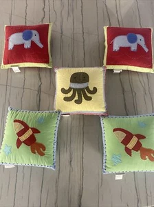 Pick 1 Pottery Barn Kids ABC Alphabet Throw Pillow 12x12 Elephant Octopus Rocket - Picture 1 of 9