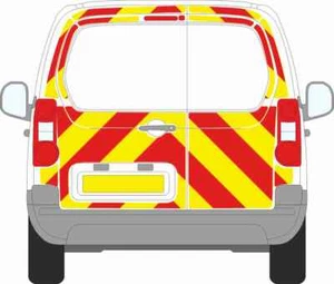 CITROEN BERLINGO 2008-2016 3/4 CHEVRON KIT PRISMÁTICO CAPÍTULO 8 REFLECTANTE - Imagen 1 de 2