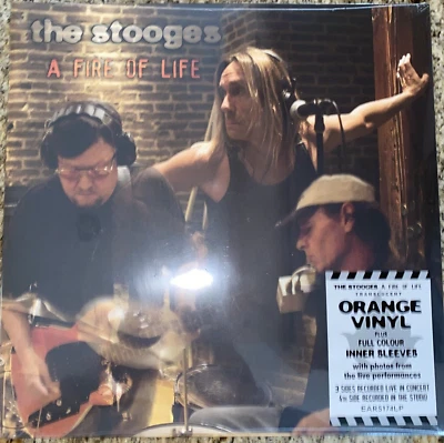 IGGY POP THE STOOGES A FIRE OF LIFE ORANGE VINYL 2LP UK IMPORT SEALED MINT - Image 1 of 2