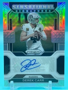 Derek Carr 2021 panini prizm sensational signatures auto /149 - Picture 1 of 3