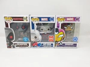Deadpool 111 Ant-Man 350 Ironheart 687 Marvel Funko Pop Vinyl Bundle Lot - Picture 1 of 7