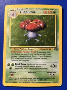 Pokémon Vileplume Jungle 15/64 Holo Unlimited Holo Rare MP-LP Schneller Versand - Bild 1 von 3