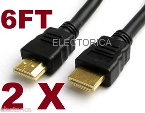 2 6' 12' PREMIUM 1.4 HDMI 4K GOLD 3D CABLE HDTV 1080P BLUE-RAY 1600P ETHERNET - Picture 1 of 9