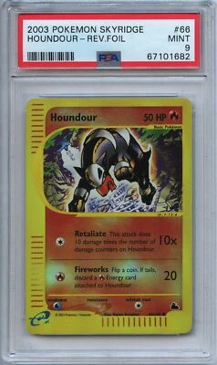 Pokemon PSA 9 Mint Houndour Reverse Holo 66/144 Skyridge - Image 1 of 2