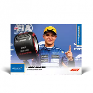 2021 TOPPS NOW F1 #58 LANDO NORRIS - MAIDEN POLE IN F1 - Picture 1 of 2