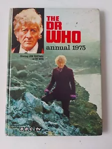 Doctor Who Annual 1975 Unclipped Hardback Book Vintage 3rd Doctor John Pertwee - Picture 1 of 11