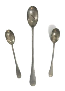 WM Rogers Silver Nickel R Spoons 8" Iced Tea Spoon & 5" Spoons 3 Vtg Flatware - Picture 1 of 14