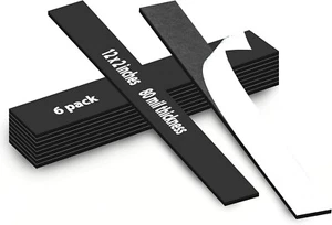 Magnetic Strips with Adhesive Backing 12" x 2", 6 Pack Peel & Stick Strong DIY - Picture 1 of 6