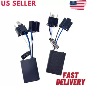2 PCS H4 9003 LED Headlight Canbus Anti-Flicker Resistor Decoder Error Free US - Picture 1 of 7