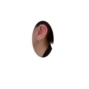 Silver Snake Ear Cuff for Women Snake Stud Ear Cuff Snake Cubic Zirconia Ear Cli - Picture 1 of 6