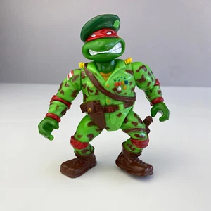 TMNT Teenage Mutant Ninja Turtles Raphael Military Teen Green Beret Figure 1991 - Picture 1 of 6