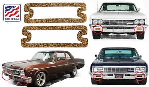 Chevrolet Impala Bel Air Biscayne 1966 lámpara de estacionamiento luz giratoria lente junta par - Imagen 1 de 4