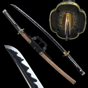 Tachi Katana Japanese Samurai Sword Full Tang 1060 Carbon Steel Razor Sharp - Picture 1 of 9