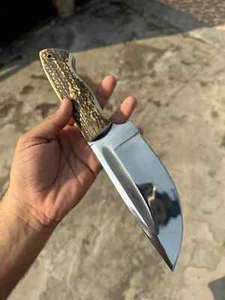 Handmade Stainless Steel Hunting Knife With Stag Horn Handle For Camping - Picture 1 of 3