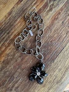 The Woods Chunky Sterling Silver Chain With Diamond Push Clasp - Picture 1 of 13