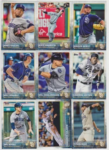 San Diego Padres 2015 Topps Complete 22 Card Team Set Cory Spangenberg Rookie - Picture 1 of 4