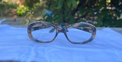 Vtg Swank 50s Eyeglasses Frames Womens Gilded w Rhinestones No Lenses France - Image 1 of 4