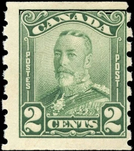 Canada Mint H F 1c Scott #161 1929 King George V Scroll Coil Stamp - Imagen 1 de 2