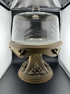 Southern Living At Home JACKSON Pedestal Decoración Pastel Soporte Bellotas RETIRADAS con Cúpula - Imagen 1 de 20