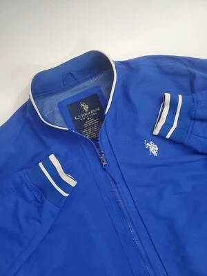 U.S. Polo Assn. Long Sleeve Full Zip Up Polyester Jacket, Blue, XL - Image 1 of 4