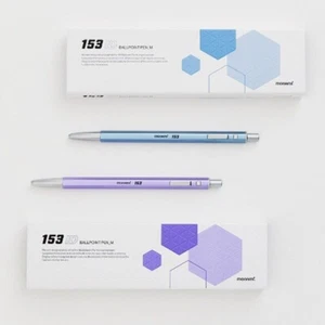 Monami 153 Glow Ballpoint pens 1.0mm Blue Violet Set(2P) Black Pens - Picture 1 of 4