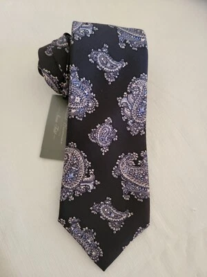 Daniel Cremieux Signature Collection Limited Edition Silk Tie Black Paisly #145 - Image 1 of 4
