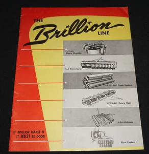 NICE VINTAGE BRILLION LINE SALES BROCHURE BRILLION IRON WORKS WISCONSIN - Picture 1 of 3