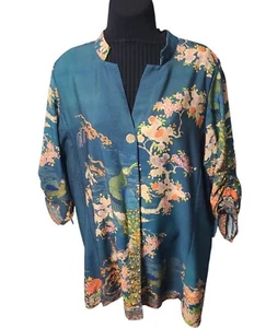 Cintron Santa Monica asiatischer Pfau Bonsai tragbare Kunst Bluse - Bild 1 von 15