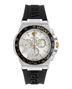 Versace Herren Greca Extreme Chrono Edelstahl 45mm Armband Modeuhr - Bild 1 von 5