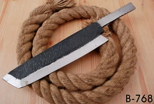 CUSTOM HAND FORGED Carbon Steel Blank Blade Chef Knife For Knife Making Supplies - Picture 1 of 5