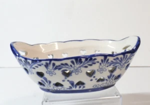 Vintage Delft Blue and White Trinket Candy Dish - Picture 1 of 8