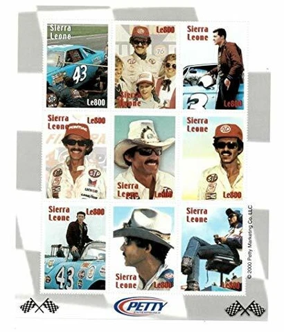 Sierra Leone 2000 - Nascar, Richard Petty - Sheet of 9v - Scott 2306 - MNH Cover