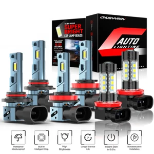 6X LED Headlight Hi/Lo+Fog Light 8000K blue Set For Honda Accord 2013-2015 - Picture 1 of 18