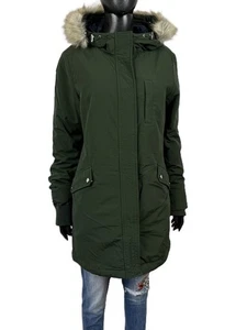 Tommy Hilfiger Parka con cappuccio Verde Gioubbotto Donna Taglia M - Imagen 1 de 16