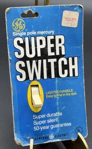 Vintage GE General Electric Silent Light Switch GE5531-21SP Ivory Glows NOS NEU - Bild 1 von 5