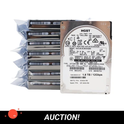 (14.40)8x HGST 1.8TB SAS 12GB/s 2.5 HDD HUC101818CS4204 0B31872 Hard Disk - Bild 1 von 4