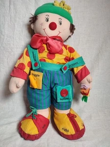 Boots Vintage Chuckling Chester Clown Soft Activity Toy Learn To Dress 16” Rare - Picture 1 of 4