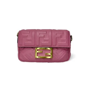 Fendi FF Napa Baguette Bag Mini Pink 148572221 - Picture 1 of 4