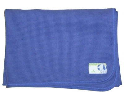 Tykes by Carters Cuddly Puppy Dog Blue Thermal Cotton Baby Blanket Patch - Image 1 of 2