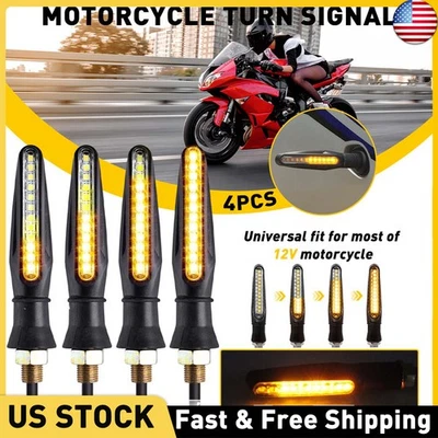 4 PIEZAS Señal de giro LED Ámbar Indicador Luz Intermitente Lámpara Universal Reino Unido Foto 1 de 4