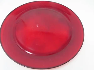 Große 13" Rubinrot Servierplatte Platte Ist-Zustand mit leichten Kratzern - Bild 1 von 4