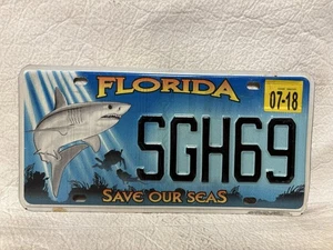 2018 Florida Save Our Seas License Plate - Picture 1 of 2