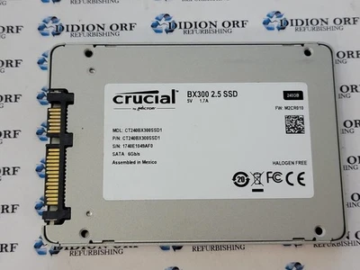 CRUCIAL BX300 240GB 2.5" SATA SSD CT240BX300SSD1, Grade A+, SKU 21041 - Image 1 of 2