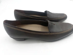 Zapato Mocasín Mujer Munro M181021 Cuero Marrón Tacón Talla 10.5 N EXCELENTE ESTADO  - Imagen 1 de 9