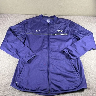 TCU Horned Frogs Jacket Mens XL Purple Nike Dri-FIT Full Zip NCAA Football - Image 1 of 4