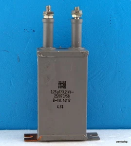 1 PIEZA CONDENSADOR RFT MP 0.25uF 3.12KV 250nF 3200V CC PARA AMPLIFICADOR DE AUDIO - Imagen 1 de 7